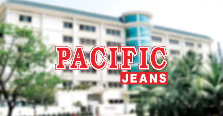 প্যাসিফিক জিনসের কারখানা ও লোগো